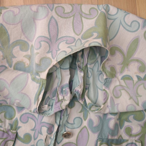 50s / 1950s 60s / 1960s Fleur de Lis Mint Lavender Coordinating Set - Picture 5 of 8